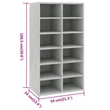 Shoe Rack Concrete Grey 54x34x100.5 cm Engineered Wood 800400