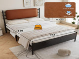 Metal 4ft6 double bed 135190cm, With a PU-upholstered headboard, Durable and Sturdy, Youth N604P390164B