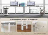 Computer Desk, with Power Sockets - White T3398P343177