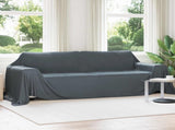 Throw Blanket Dark Grey 350 x 270 cm Fleece 42017133