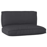 Pallet Cushion Set 2 pcs Black 120 x 80 x 12 cm Oxford fabric 3329083
