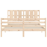Bed Frame without Mattress King Size Solid Wood 3194121