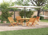 Garden Dining Set Folding 5 pcs Brown Solid Acacia Wood 3375709