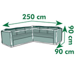 ZNTS Nature Garden Furniture Cover for L-shaped longers 250x90x90 cm 407081