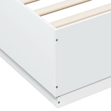 Bed Frame with LED without Mattress White 160x200 cm 3209597