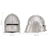 ZNTS Medieval Knight Helmet Antique Replica LARP Silver Steel 286214