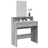 Dressing Table with Mirror Grey Sonoma 80x41x144.5 cm 848176