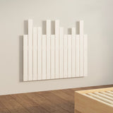 Wall Headboard White 95.5x3x80 cm Solid Wood Pine 824784