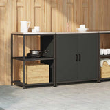 Kitchen Storage Set HATTEM 2 pcs Black Cold-rolled Steel 3392680