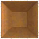 Fire Pit Brown 80 x 80 x 40 cm Weathering Steel 858995