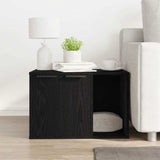 Cat Litter Box Enclosure Black Oak 60x40x40 cm Engineered Wood 865986