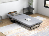 78197CM Folding Bed with Headboard & USB Charging Station, 6CM Memory Foam Rollaway Bed with T6135P576870