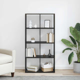 Book Cabinet Black Oak 69.5 x 29 x 137.5 cm Engineered Wood 879666