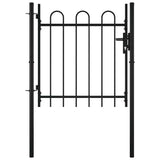 Single Door Fence Gate "BOXTEL" with Hoop Top 100 x 75 cm 144361