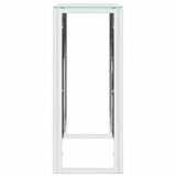 Console Table 110x30x70 cm Stainless Steel and Glass 350025