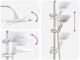 Shower System with Shower Head Chrome Stainless Steel 42053770