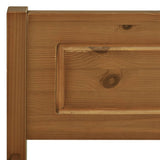 Bed Frame Honey brown Solid pinewood, plywood Double 322112