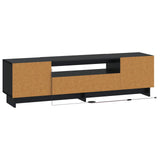 LED TV Cabinet Black Engineered Wood 896026