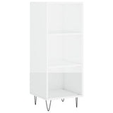 Sideboard High Gloss White 34.5x32.5x90 cm Engineered Wood 828726
