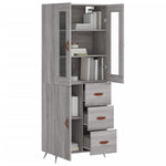 Highboard Grey Sonoma 69.5x34x180 cm Engineered Wood 3198447