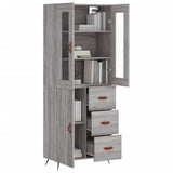 Highboard Grey Sonoma 69.5x34x180 cm Engineered Wood 3198447