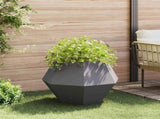Planter 2 pcs Black 75 x 75 x 60 cm Steel 884039