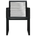 5 Piece Outdoor Dining Set PVC Rattan Black 3060214