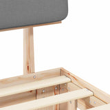 Bed Frame with Upholstered Headboard Light Grey 80 x 200 cm 877379