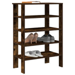 ZNTS Shoe Rack Smoked Oak 61x32x87.5 cm Engineered Wood 859855