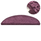 Stair Mats 15 pcs 65x21x4 cm Dark Purple Half Round Large 322385