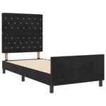 ZNTS Bed Frame Black 90x200 cm Velvet 3344851