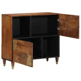Sideboard with Shelf Brown 80 x 33 x 75 cm Solid Mango Wood 4018763
