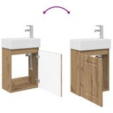 Bathroom Vanity Unit with Tap Artisan Oak 45.5 x 22.5 x 84 cm 889520