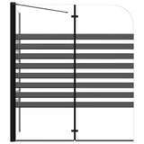 Stripe Bath Enclosure 120x68x130 cm Tempered Glass 151863