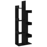 Book Cabinet Black 48x25.5x140 cm Engineered Wood 808910