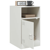 ZNTS Bedside Cabinet White 34.5x39x62 cm Steel 841773