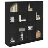 Highboard 2 pcs Black Oak 68 x 37 x 142 cm Engineered Wood 3402646