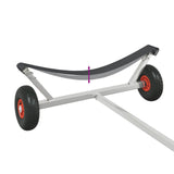 Adjustable Boat Trailer with Pneumatic Tires 200 kg Load Silver 42043572
