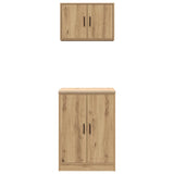 ZNTS Garage Cabinets 2 pcs Artisan Oak Engineered Wood 3328313