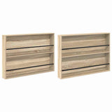 Magazine Rack 2 pcs Sonoma Oak 100 x 12 x 70 cm Engineered Wood 890855