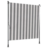Outdoor Roller Blind Anthracite and White 200 x 270 cm 42037140