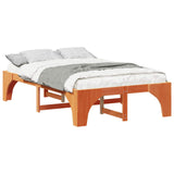 Bed Frame Brown 120 x 200 cm Solid Pine Wood 872991