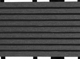 Decking Tile 11 pcs Grey 30 x 30 cm WPC 42046659