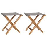Folding Chair Set of 2 Dark Grey, Teak 310670