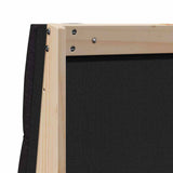 Upholstered Headboard Black 200 cm Solid Pine Wood 879321