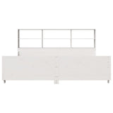 Bookcase Bed without Mattress White 180x200 cm Super King Solid Wood 3323798