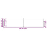 Retractable Side Awning Cream 220x1000 cm 318049