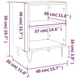 Bedside Cabinets 2 pcs Black 40x30x50 cm Engineered Wood 826783