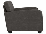 Armchair Antique Black Faux Leather 42043437