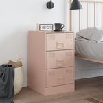 ZNTS Bedside Cabinet Pink 34.5x39x62 cm Steel 841777